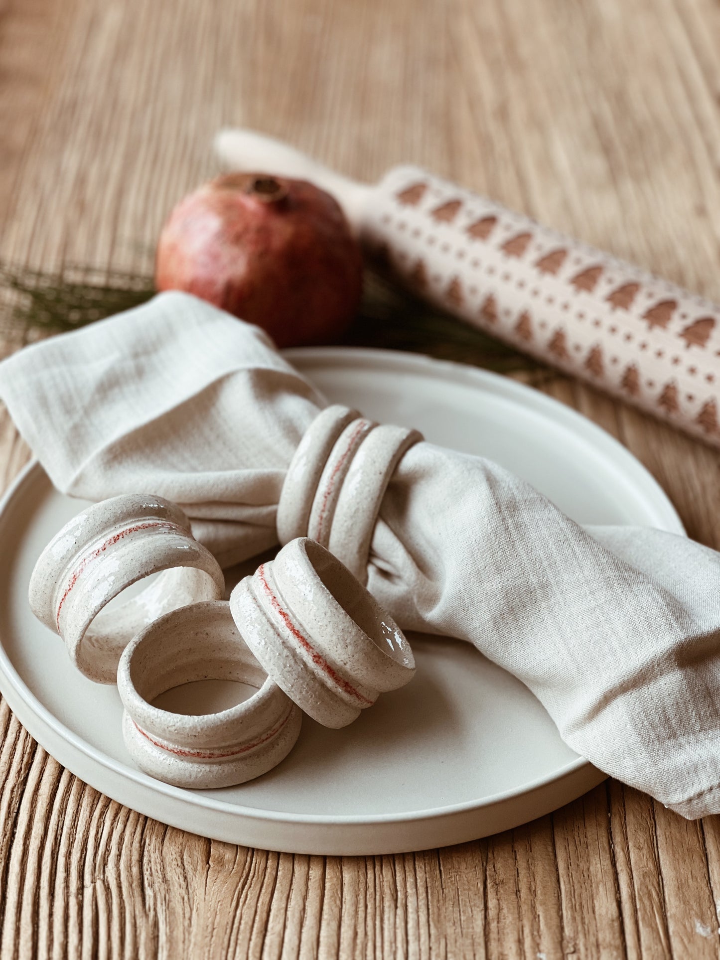 Pack 2 x Claus Napkin Rings